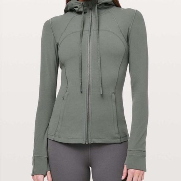 lululemon athletica Tops - Lululemon Define Hooded Jacket Nulu Grey Sage Size 4